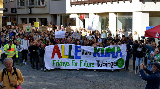 Großdemo zum Klimaschutz in Tübingen. FOTO: NIETHAMMER Großdemo zum Klimaschutz in Tübingen. FOTO: NIETHAMMER