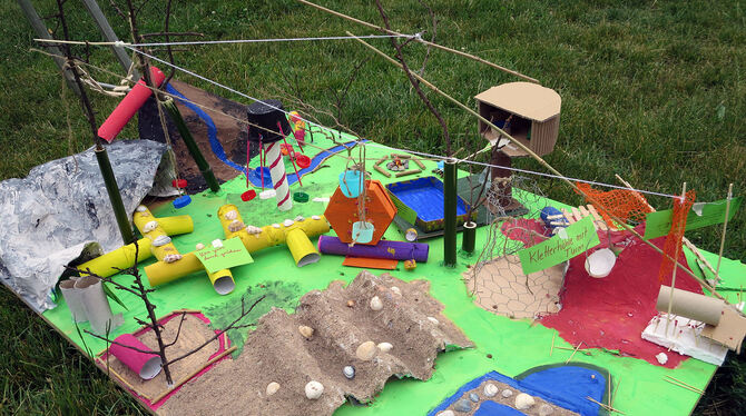 Ausschnitt aus dem Modell »Tollster Spielplatz der Welt«. foto: stadt tübingen Ausschnitt aus dem Modell »Tollster Spielplatz der Welt«. foto: stadt tübingen