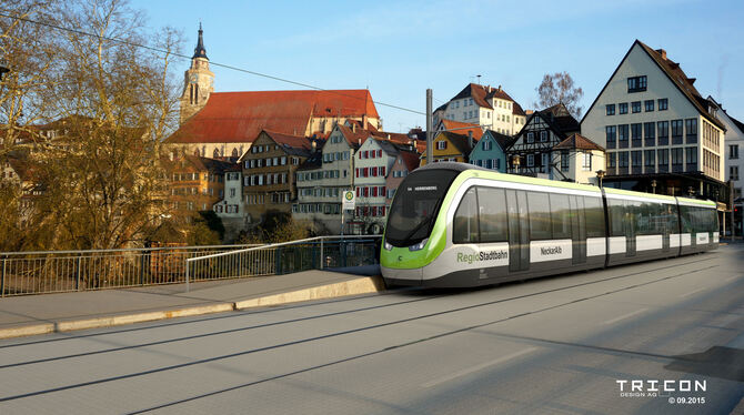 Für die Innenstadtstrecke der Regionalstadtbahn macht sich jetzt ein Bündnis in Tübingen stark. MONTAGE: TRICONDESIGN-AG