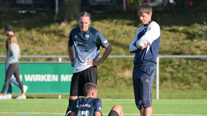 Frust beim VfL Pfullingen: Andrej Schlecht (oben) und Heiko Schall. Foto: Baur