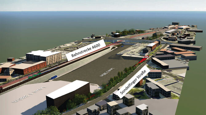 Blick auf das Terminal von Süden her. Grafik: Bahn