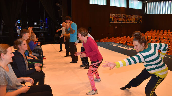 Beim Workshop des Tanzlands Metzingen ging es am Samstag ausdrucksstark zu. foto: Sander