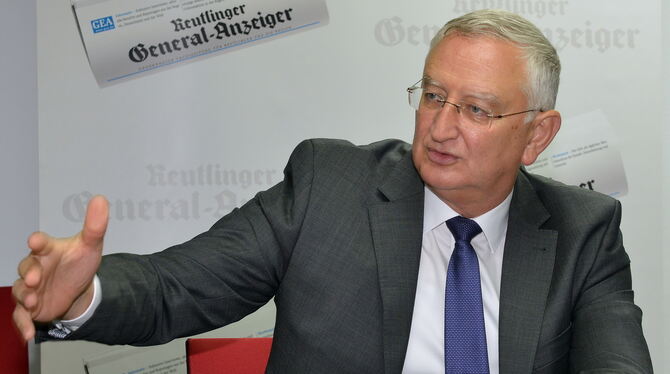 Peter Schneider, Präsident des Sparkassenverbands Baden-Württemberg, zu Gast beim GEA in Reutlingen.Foto: Niethammer