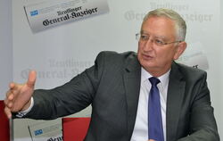  Peter Schneider, Präsident des Sparkassenverbands Baden-Württemberg, zu Gast beim GEA in Reutlingen.Foto: Niethammer