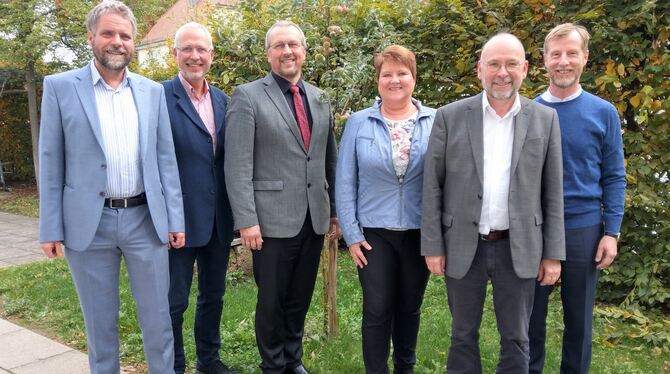 Die Kandidaten des Kirchenbezirks Reutlingen für die Synodalwahl (von links): Martin Plümicke und Martin Rose (Offene Kirche), N