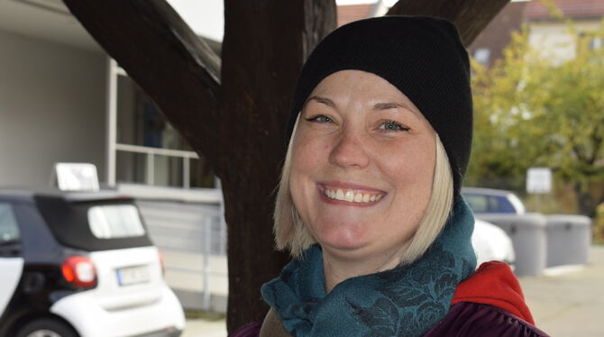 Sarah Schrade findet Halloween toll. Sie will sich und ihre beiden kleinen Kinder heute entsprechend verkleiden.