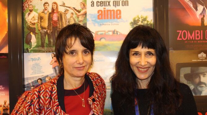 Regisseurin Sandrine Dumas (links) und Filmmusikkomponistin Delphine Ciampi im Kino Kamino. Foto: Spiess