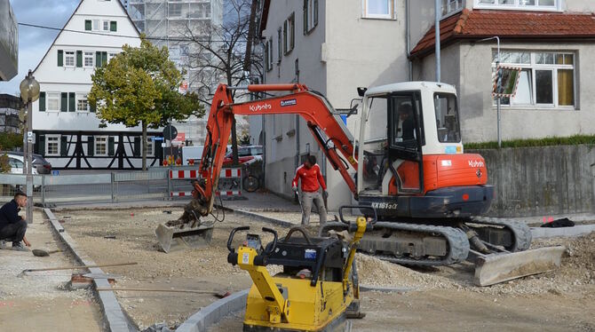 Die Bauarbeiten im Kreuzungsbereich Marktplatz/Klemmenstraße/Griesstraße sollen am Freitag abgeschlossen werden. Ab Samstag soll