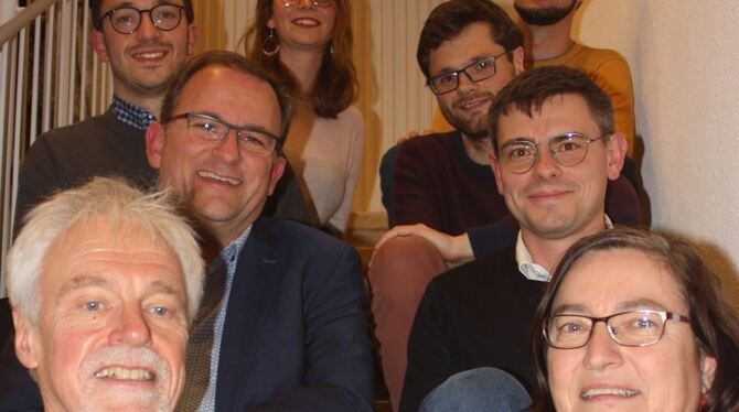 Die Kandidaten des Bezirks Tübingen für die evangelische Landessynode 2019: linke Seite (von unten) Martin Ulrich Merkle, Steffe