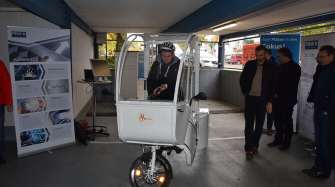 Die Logistik der Zukunft? In Tübingen werden jetzt bei einem Testlauf freie Plätze in einem Parkhaus genutzt