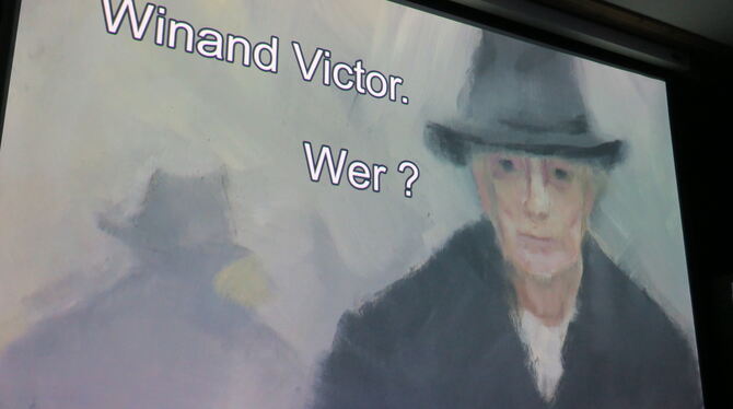 Szene aus Fritz Dannenmanns Filmdoku zu Winand Victor mit einem Selbstporträt des Künstlers. Foto: Knauer