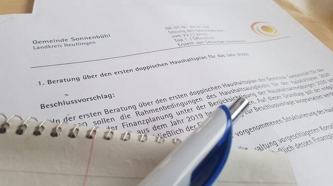 Der Gemeinderat Sonnenbühl berät den ersten doppischen Haushalt.  FOTOS: FISCHER