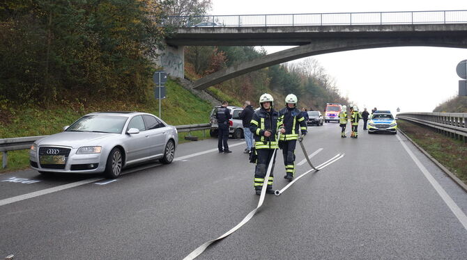 Die Unfallstelle erstreckte sich über mehrere hundert Meter.