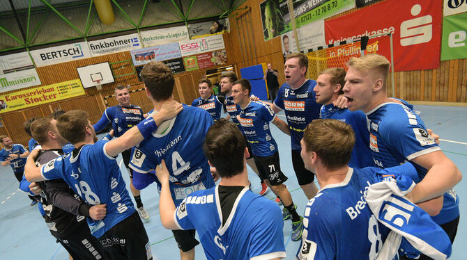 Die Drittliga-Handballer des VfL Pfullingen haben in dieser Saison häufig Grund zum Jubeln. FOTO: BAUR