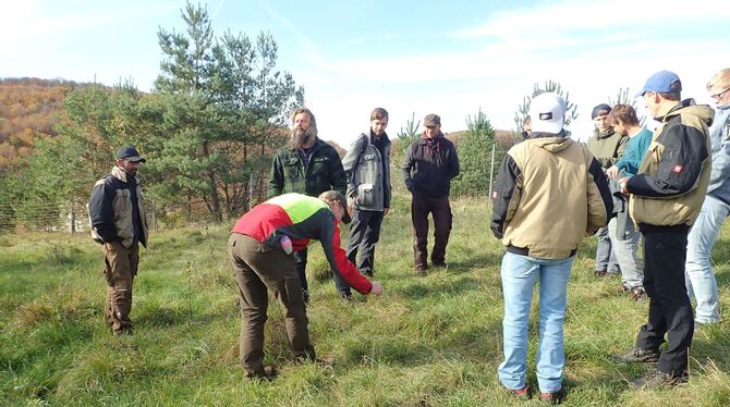 Die inklusive Grüngruppe aus Mössingen wird Hecken und Magerrasen auf Lichtensteiner Markung pflegen.  FOTO: RP