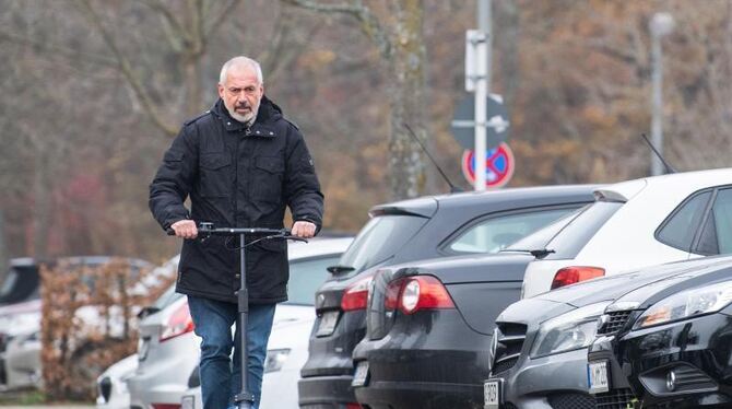 Prototyp eines autonom fahrenden E-Scooters