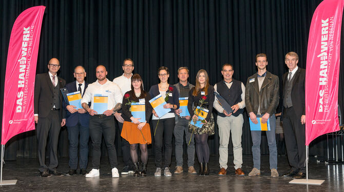Joachim Eisert, Präsident der Handwerkskammer Reutlingen (links,) und Harald Herrmann, Hauptgeschäftsführer der Kammer (rechts), Joachim Eisert, Präsident der Handwerkskammer Reutlingen (links,) und Harald Herrmann, Hauptgeschäftsführer der Kammer (rechts),