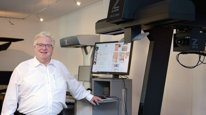 Zeutschel-Chef Jörg Vogler erwartet durch den neuen Großscanner OS Q einen Zuwachs beim Umsatz. FOTO: PIETH