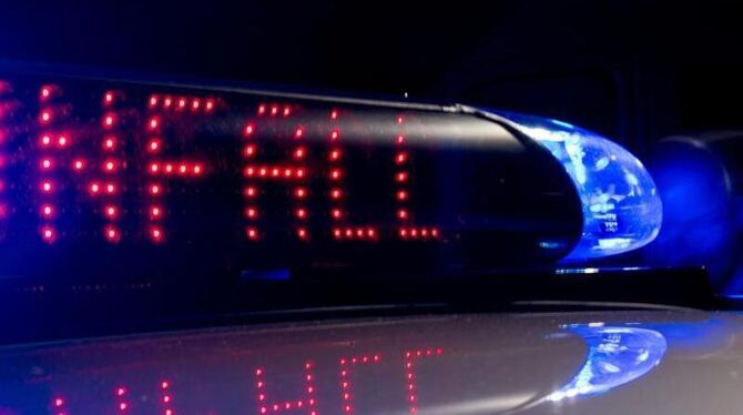 Blaulicht mit Hinweis auf Unfall