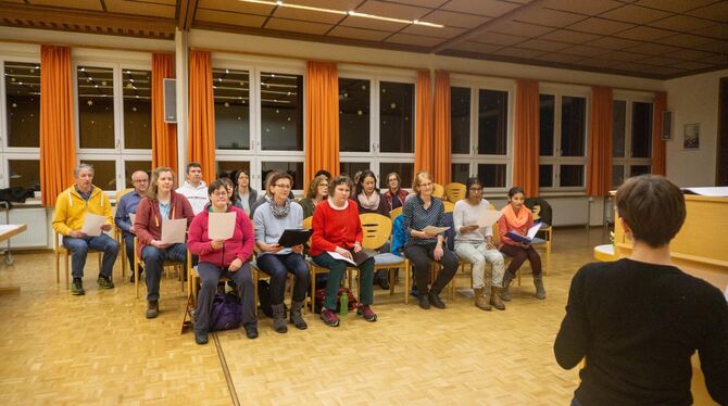 Neuer Kirchenchor in Kusterdingen: die Zusammensinger.  FOTO: HEIDRICH