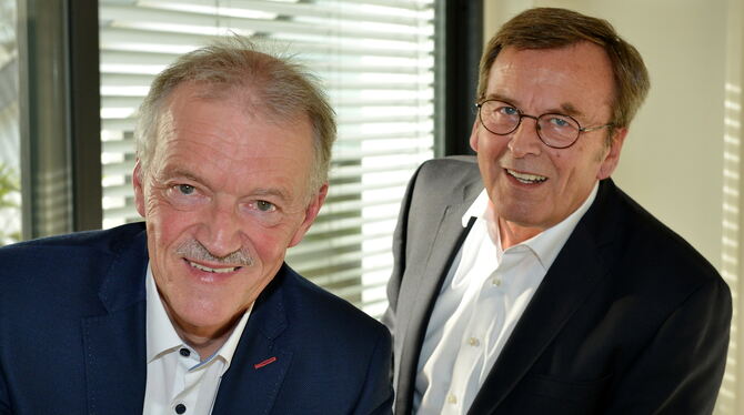Eberhard Heim (links) und Werner Rockenbauch haben über Jahrzehnte das Bank-Geschehen im Landkreis Tübingen an wesentlichen Stel
