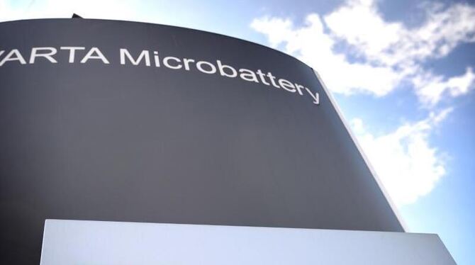 Schild der VARTA Microbattery GmbH