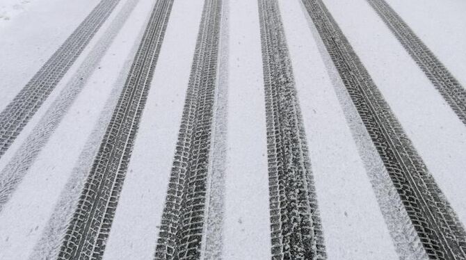 Ein kurzer Schneeschauer - und dann 50 Kilometer Stau. Foto: Armin Weigel / Illustration