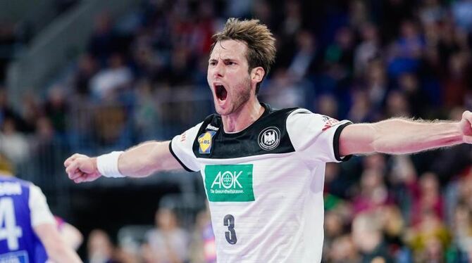 Deutschlands Uwe Gensheimer jubelt über ein Tor