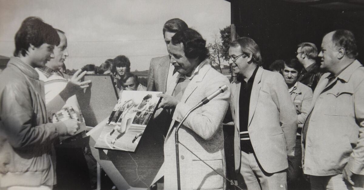 Ehrung für den Pliezhäuser Sprintkomet Herbert Mutschler.