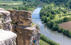 Abenteuer vor der Haustür: Klettern im Besigheimer Felsengarten.  FOTO: TMBW