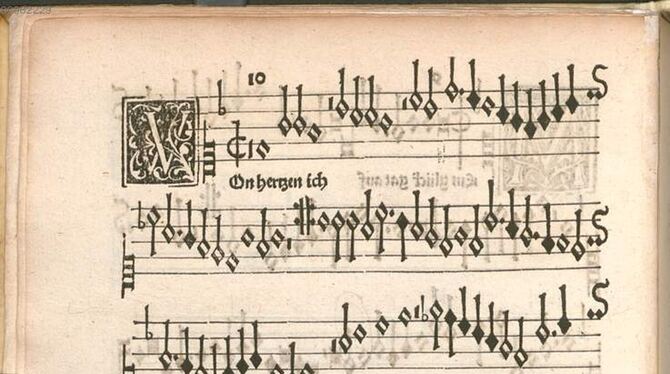 Im Jahr 1512 brachte Erhard Öglin dieses Liederbuch in Augsburg heraus. Bei Musica Antiqua singt daraus das Reutlinger Peñalosa-