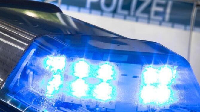Polizeistreife mit Blaulicht
