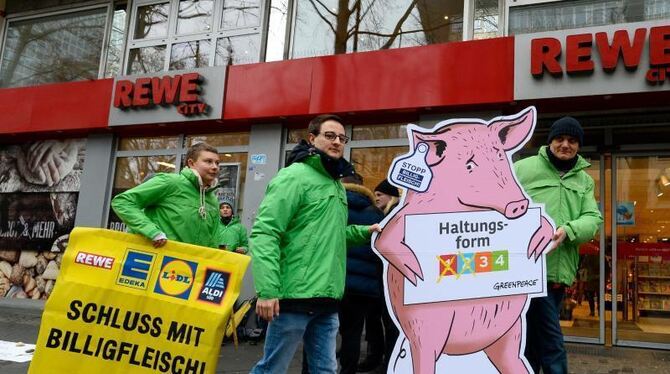 Greenpeace-Protest gegen Billigfleisch