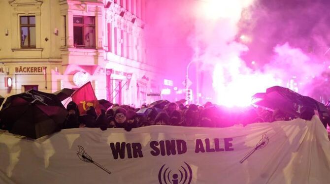 Demonstration gegen Indymedia-Verbot