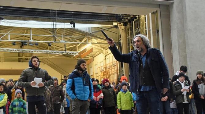 Erste Probe des Volkes für die Passionsspiele Erste Probe des Volkes für die Passionsspiele