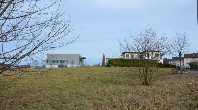 Auf diesem Bauplatz im Pfullinger Gewerbegebiet »Hinterer Spielbach« soll das Wohnprojekt »Achalmblick« mit Kindergarten entsteh