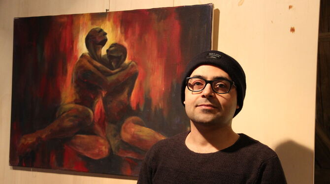 Unter dem Titel »Schmerz und Hoffnung« zeigt der aus Syrien stammende Künstler Zakwan Khello jetzt in der Münsinger Zehntscheuer