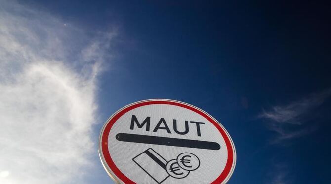 Maut-Hinweisschild