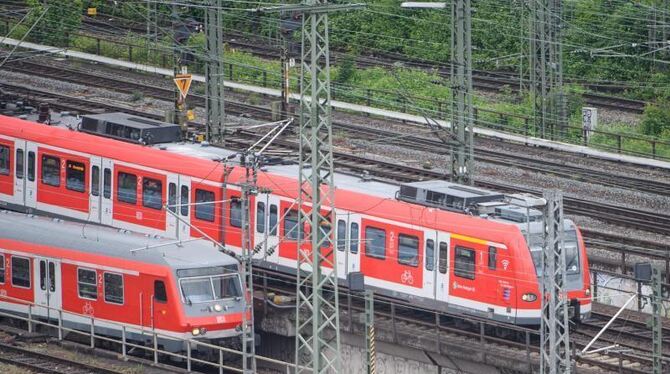 Ein Nahverkehrszug der DB Regio sowie eine S-Bahn.