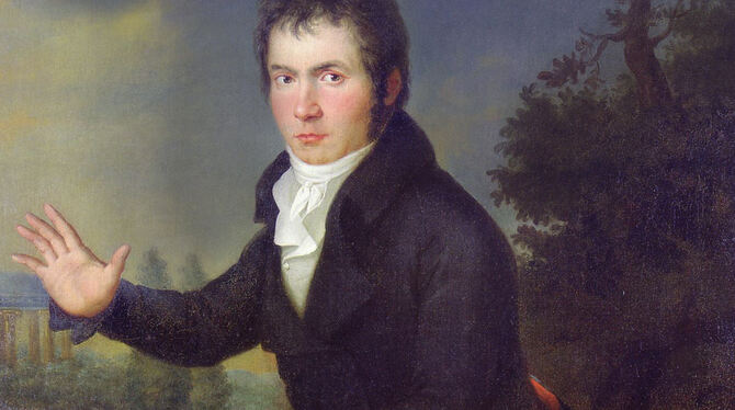 Der etwa 34-jährige Beethoven auf einem Gemälde von Joseph Willibrord Mähler.  FOTO: BEETHOVENSEROICA.COM