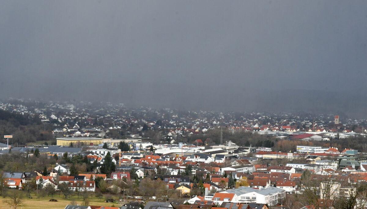 Regengraubel über Mössingen und Ofterdingen FOTO MEYER