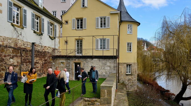 Wiedereröffnung des Hölderlinturms in Tübingen: Drinnen ist alles fertig. Der Garten wird bis zum Sommer so angelegt, dass Besuc
