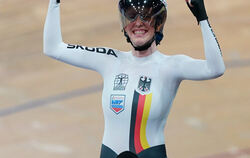 Hat ihr Ziel bei der Bahnrad-WM mit zwei Medaillen erreicht : Franziska Brauße aus Eningen. FOTO: WITTERS