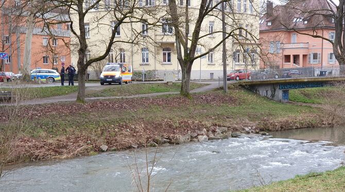Der Fundort an der Steinlach in Tübingen.