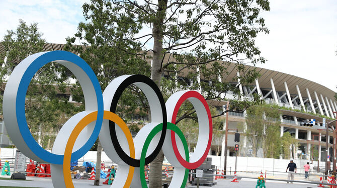 Das Olympiastadion ist fertig, aber kommt Olympia 2020 wirklich nach Tokio? FOTO: WITTERS