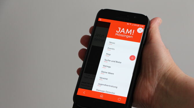 Die neue Jugend-App Mössingen (JAM!) kann runtergeladen und genutzt werden und dient den jungen Leuten der Stadt als Plattform f