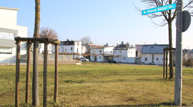 Auf dieser Fläche wird das 8,5 Millionen Euro teuere Gebäude stehen. FOTO: OECHSNER Auf dieser Fläche wird das 8,5 Millionen Euro teuere Gebäude stehen. FOTO: OECHSNER