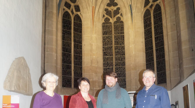 Cornelia Eberle, Stefanie Müllerschön, Peter Werner und Thomas Fuhr in der Reutlinger Citykirche am Nikolaiplatz. FOTO: WURSTER