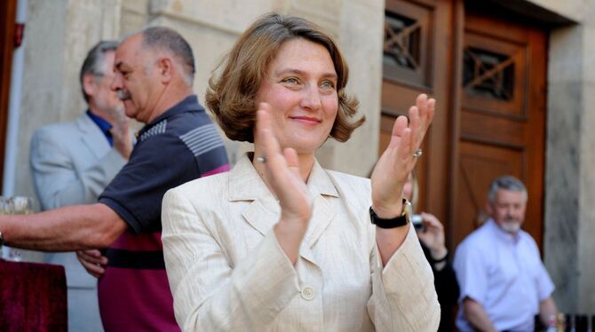 29. April 2012: Eine freudestrahlende Silke Höflinger geht in ihre zweite Amtszeit. Die damals 43-Jährige erzielte vor acht Jahr