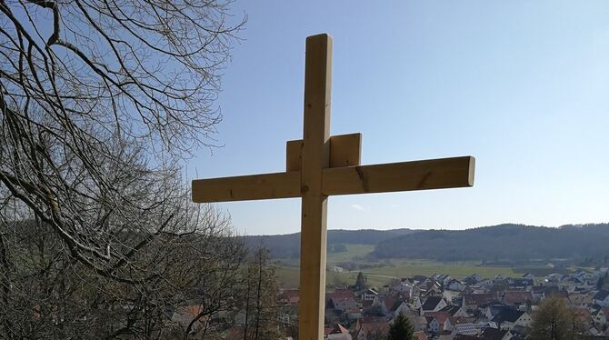 Ein Kreuz auf der »Reute« ist Teil des realisierten Weges. FOTO: PRIVAT